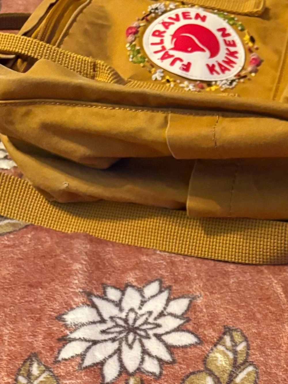 Embroidered Fjällräven Kånken Backpack in Acorn